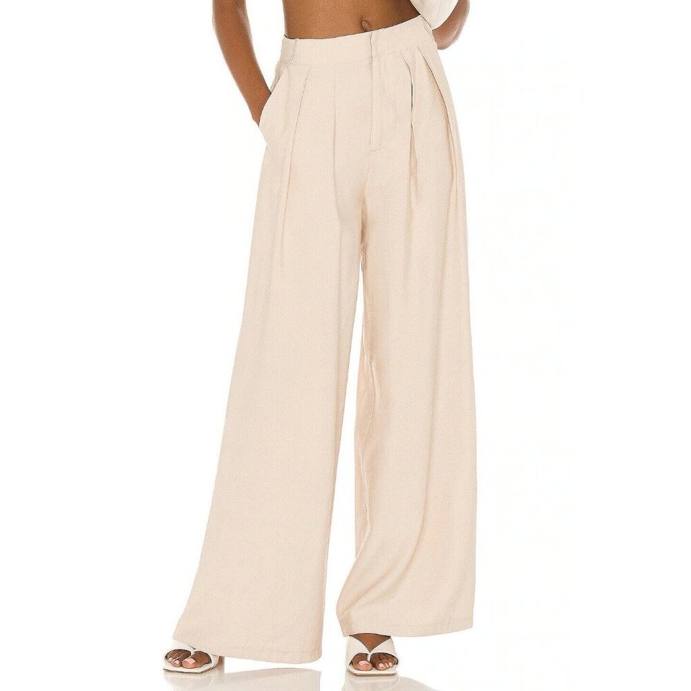 SNDYS Hills Pants Cream Wide Leg - Picture 1 of 4